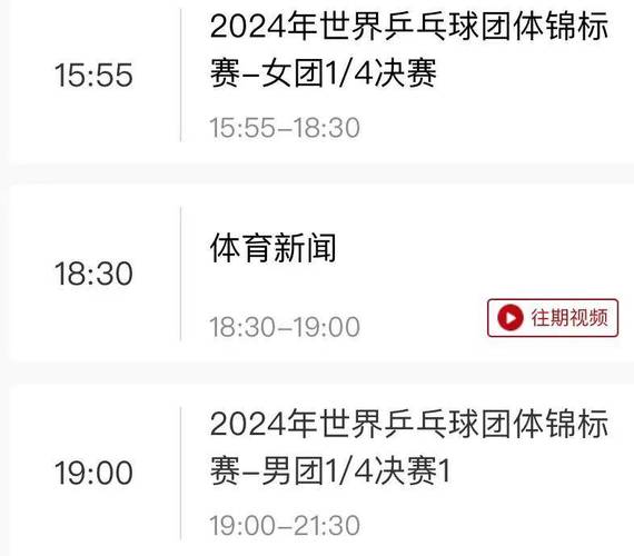 乒乓球赛事直播地址
