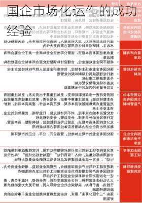 国企市场化运作的成功经验