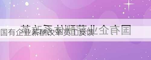国有企业薪酬改革员工反馈
