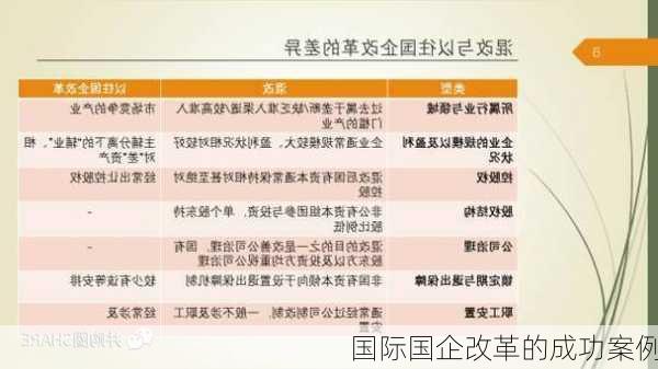 国际国企改革的成功案例