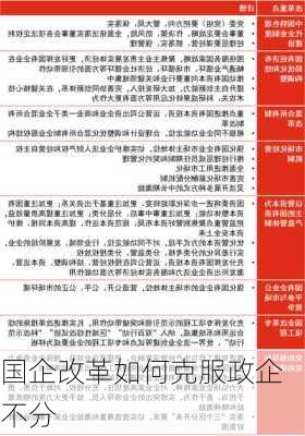 国企改革如何克服政企不分