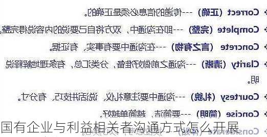 国有企业与利益相关者沟通方式怎么开展
