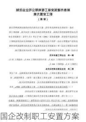 国企改制职工安置方案