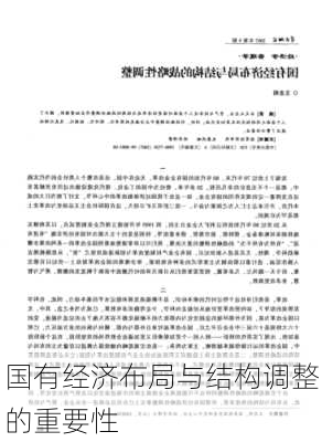 国有经济布局与结构调整的重要性
