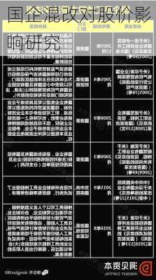 国企混改对股价影响研究