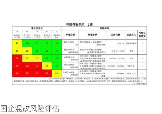 国企混改风险评估