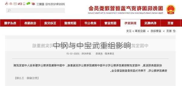 中钢与中宝武重组影响