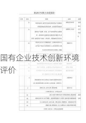 国有企业技术创新环境评价