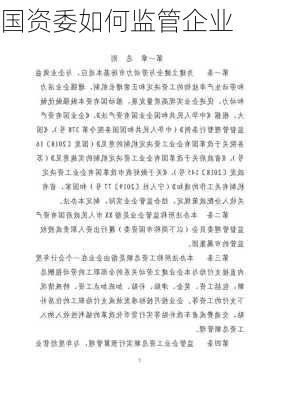 国资委如何监管企业