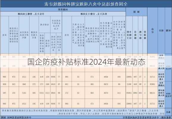 国企防疫补贴标准2024年最新动态