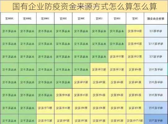 国有企业防疫资金来源方式怎么算怎么算