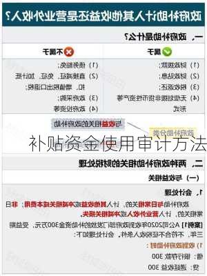 补贴资金使用审计方法