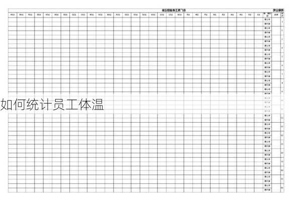如何统计员工体温