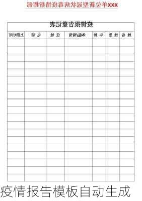 疫情报告模板自动生成