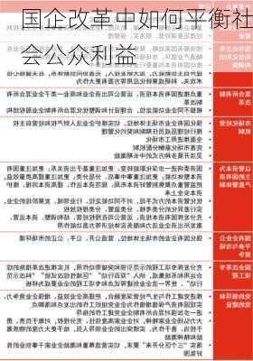 国企改革中如何平衡社会公众利益