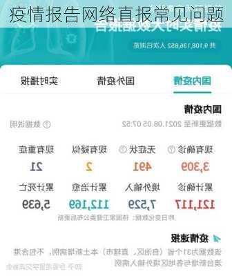 疫情报告网络直报常见问题