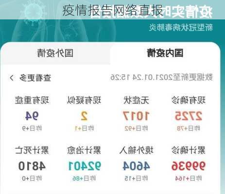 疫情报告网络直报