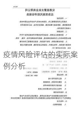 疫情风险评估的实际案例分析