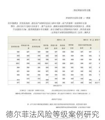 德尔菲法风险等级案例研究