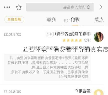 匿名环境下消费者评价的真实度