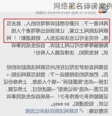 网络匿名诽谤案例
