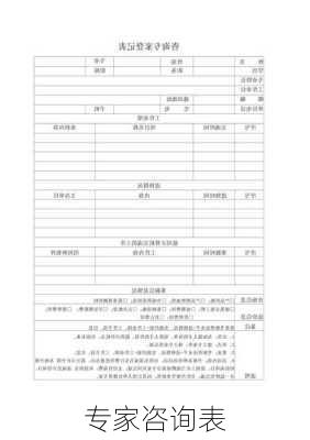 专家咨询表
