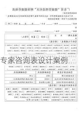 专家咨询表设计案例