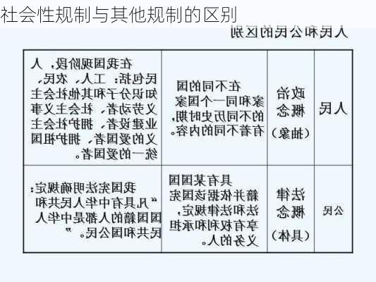 社会性规制与其他规制的区别