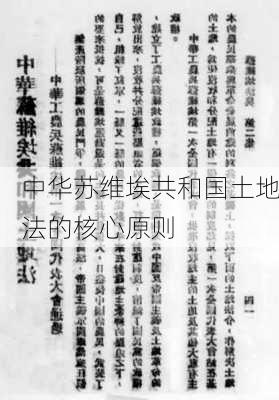 中华苏维埃共和国土地法的核心原则