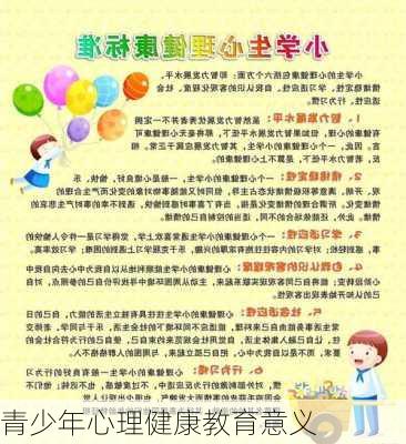 青少年心理健康教育意义