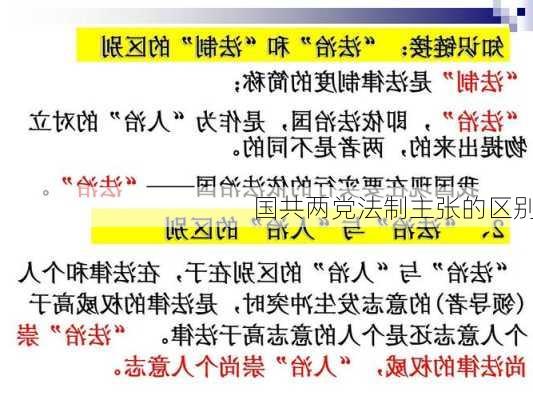 国共两党法制主张的区别