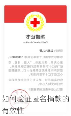 如何验证匿名捐款的有效性