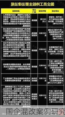 国企混改案例研究