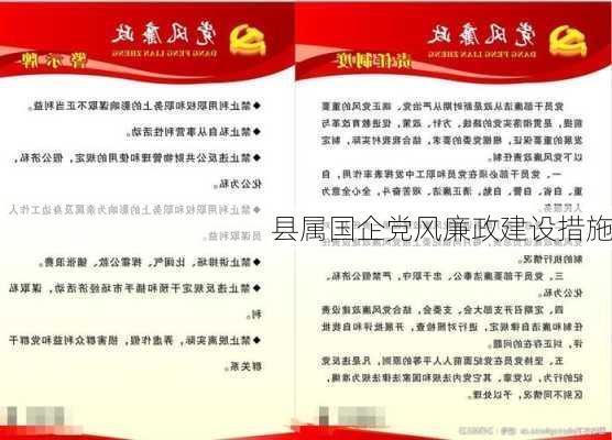 县属国企党风廉政建设措施