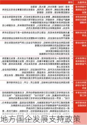 地方国企发展支持政策