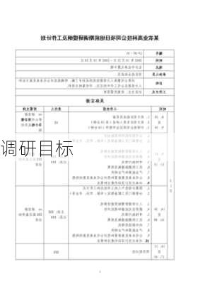 调研目标