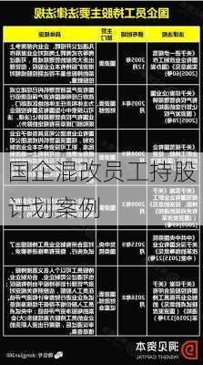 国企混改员工持股计划案例