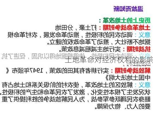 土地革命对经济权利的影响