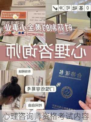 心理咨询师资格考试内容