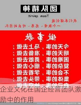 企业文化在国企经营团队激励中的作用