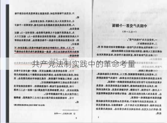 共产党法制实践中的革命考量