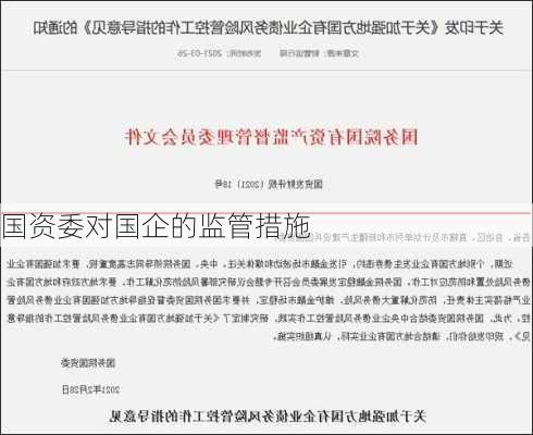 国资委对国企的监管措施