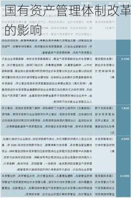 国有资产管理体制改革的影响