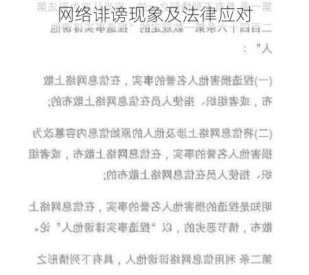 网络诽谤现象及法律应对