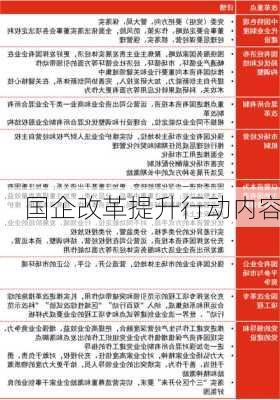 国企改革提升行动内容