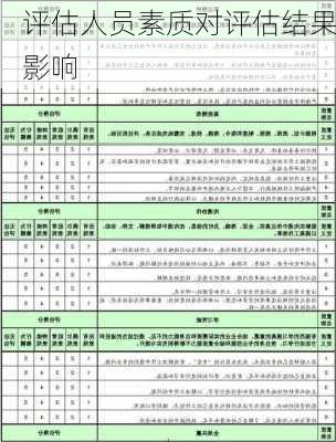评估人员素质对评估结果影响