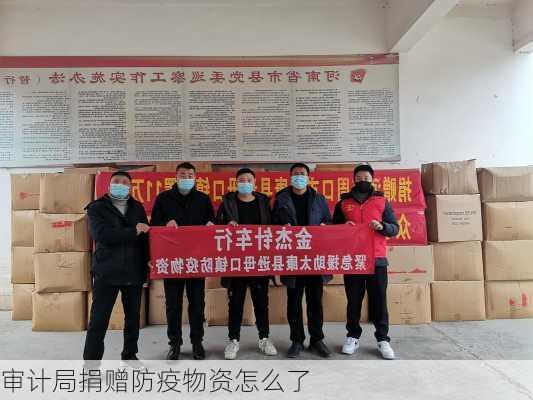 审计局捐赠防疫物资怎么了