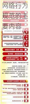 网络行为规范的主要内容