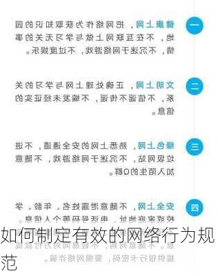 如何制定有效的网络行为规范