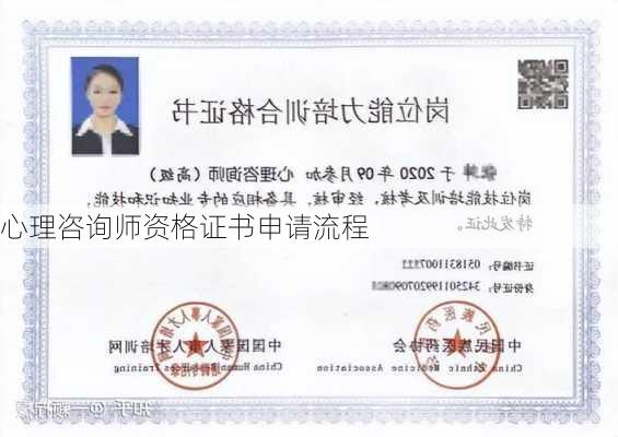 心理咨询师资格证书申请流程
